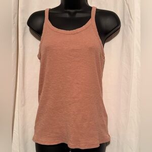 Madewell Whisper Cotton Scoopneck Tank Top Mauve Women's Sz M
